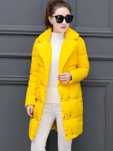 Beau manteau femme en acétate de cellulose unicolore avec poches ouverture avant revers cranté