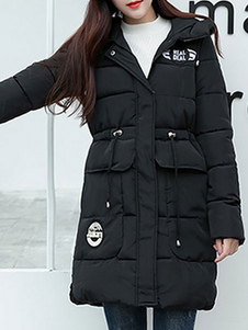 Énigmatique manteau en polyester unicolore brodé convenable