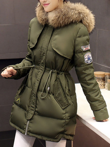 Beau manteau femme en polyester unicolore brodé convenable