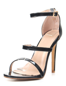 Fabuleuses sandales mode à bout ouvert unicolore