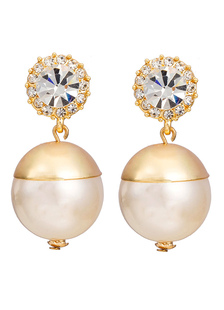 Boucles d'oreilles Goujon de bal métallique or