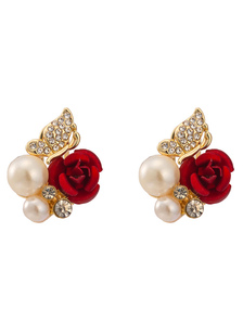 Boucles d'oreilles Goujon de bal métallique or