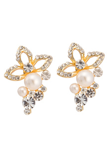 Boucles d'oreilles Goujon de bal métallique or