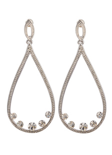 Boucles d'oreilles Goujon de bal métallique argent