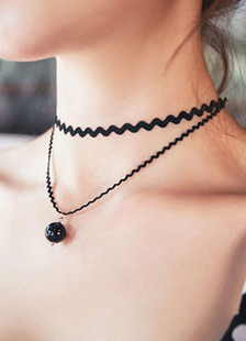 Fabuleux collier en mélange poly/coton casual