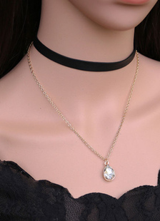 Doux collier en faux cuir Harajuku Fashion