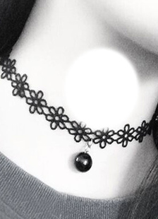 Unique collier en mélange poly/coton élégant