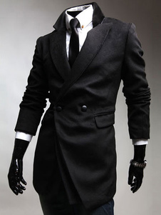 Manteau charmant masculin en coton noir