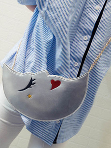 Sac de lolita casual PU imprimé géométrique blanc