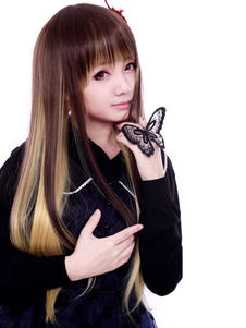 Perruque lolita bordeaux