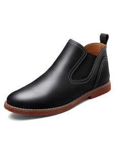 Populaires bottes homme en PU unicolore