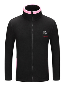 Sweat confortable en coton mélangé unicolore avec zip