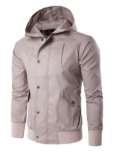 Manteau et Jacket manches longues Zip bouton Veste Blouson masculine hooded