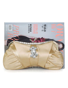 Soirée pochette mariage strass perles Champagne Satin nuptiales sacs à main