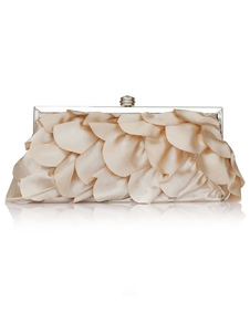 Sacs à main Satin Kiss verrouillage fermeture soir sac à main de mariage de fleurs