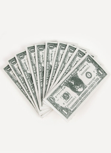 Mariage Party serviettes argent Dollars serviettes en papier (5 Packs/lot, 10 Pcs/boîte)