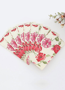 Mariage Party serviettes Floral Print papier serviettes de table (5 Packs/lot, 10 Pcs/boîte)