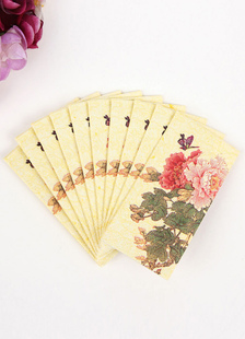 Mariage Party serviettes papillon fleur Ecru blanc mariage Reception(5 Packs/lot, 10 Pcs/pack)