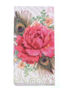 Mariage Party serviettes rouge Peacock Flower imprimé serviettes en papier (5 Packs/lot, 10 Pcs/boît