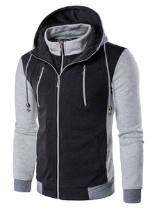 Sweat modeste en coton mélangé avec zip