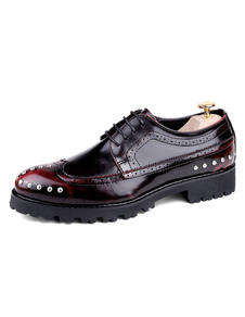 Chaussures habillées pour hommes Rivet Derby chaussures Ombre Lace Up Flats