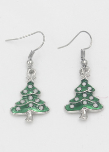 Boucle d’oreille arbre de Noël boucles d’oreilles bijoux vert féminin