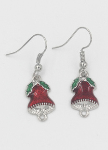 Boucle d’oreille des femmes cloche rouge Noël boucles d’oreilles bijoux