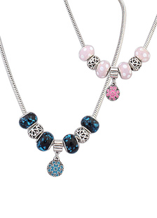 Collier pendentif fleur de perles charme collier Euro Style femmes