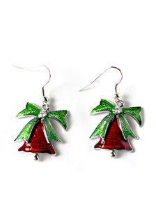 2 couleurs de Noël rouge Boucles d’oreilles féminines Dangle Earrings