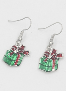 Boucle d’oreille de femmes pendentif cadeau Noël vert boucles d’oreilles