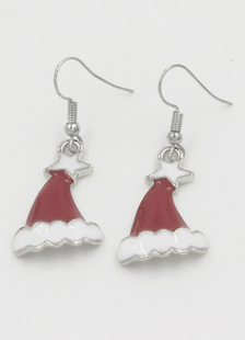 Pendants d’oreilles Noël rouge Boucles d’oreilles Santa Hat bijoux féminin