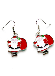 Boucle d’oreille Boucles d’oreilles rouge Noël Santa bijoux féminin