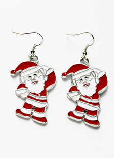 Boucles d’oreilles rouge Noël Santa féminines percé de boucle d’oreille