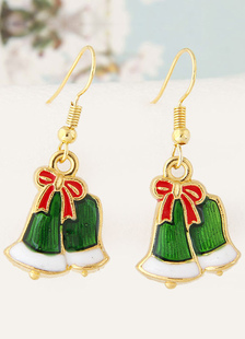 Boucle d’oreille de Noël vert boucles d’oreilles Bell pendentif bijoux femmes