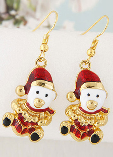 Boucle d’oreille de Noël or boucles d’oreilles bonhomme de neige pendentif bijoux femmes