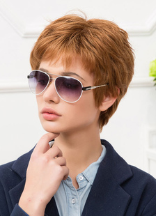 Perruques de cheveux humains en couches bouclés perruques courtes Blonde femmes