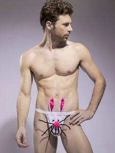 Lingerie Sexy blanc G String Cartoon Bunny modèle lingerie
