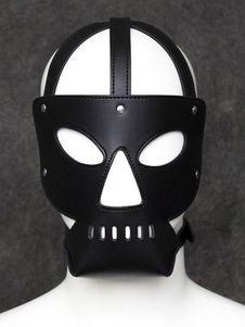 Capot noir Eye Patch masque Sexy en cuir avec les yeux bandés