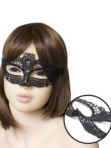 Dentelle noire Sexy Toy féminin découpe yeux masque