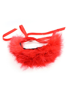 Fausse fourrure Patch Sexy rouge cache-oeil pour oeil