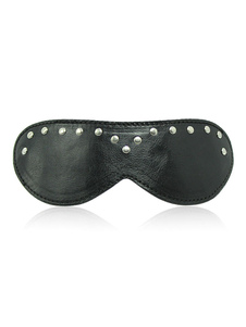 Costume sexy de bandeau sur le œil PU Rivet noir avec les yeux bandés sexe SM rôle Play masque pour 