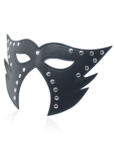 Costume sexy de bandeau sur le œil PU Rivet noir Costume Party masque pour les yeux