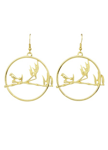 Boucles d’oreilles or alliage découpe boucle boucles d’oreille pour les femmes