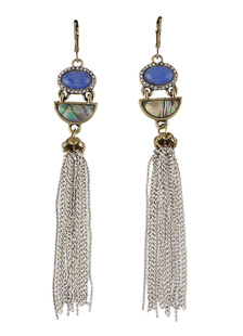 Chaîne Fringe boucles d’oreilles Boucles d’oreilles longues de Gem