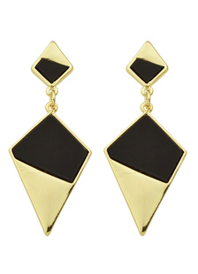 Deux tons percé Alloy boucle d’oreille