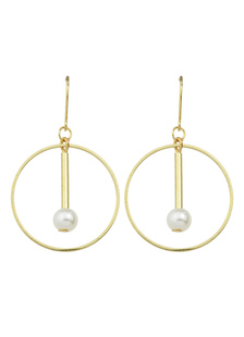 Crochet or boucles d’oreilles perle découpé oreille Hoop