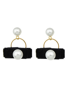 Boucles d’oreilles perles féminin percé Dangle Creoles