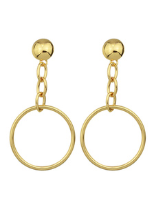 Chaîne d’or Hoop boucles d’oreilles percées boucle d’oreille