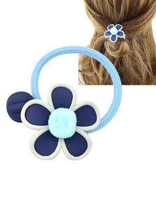 Accessoires pour cheveux fleur bleue cravate Fashion