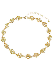 Alliage fleurs collier court collier or collier féminin